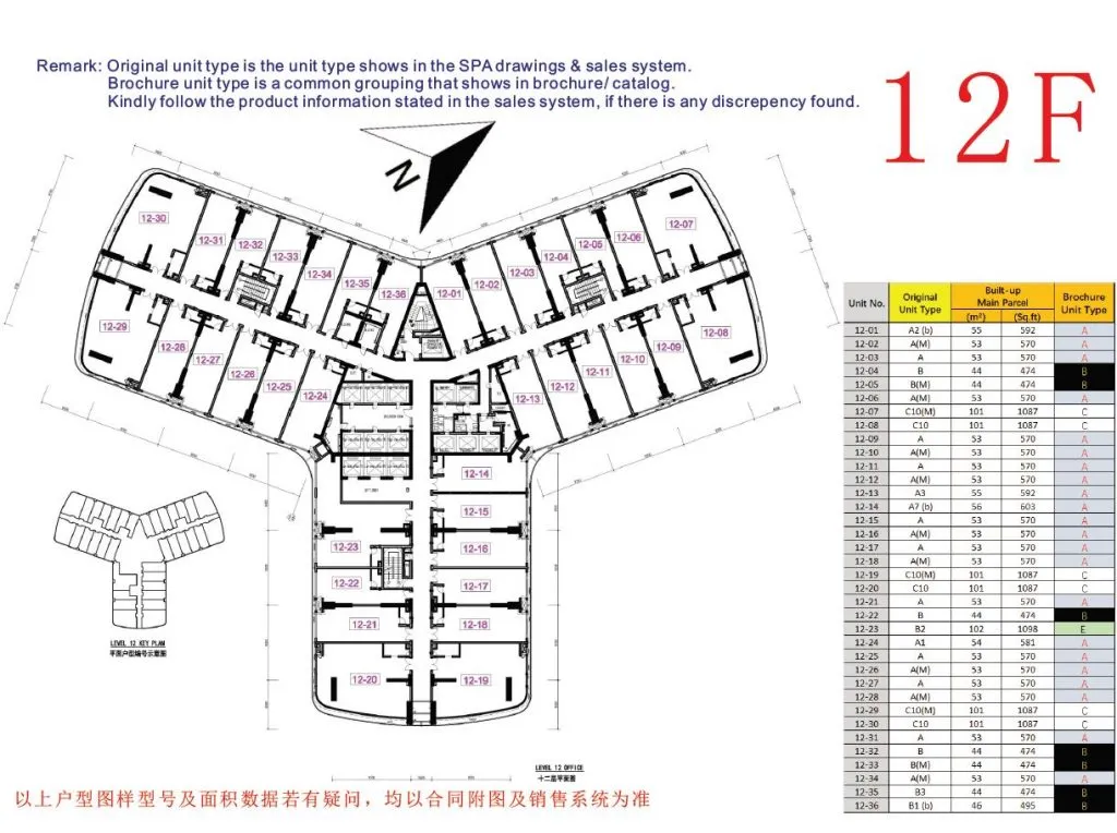 Giới thiệu tổng thể mặt bằng tầng Officetel Forest City Landmark Building