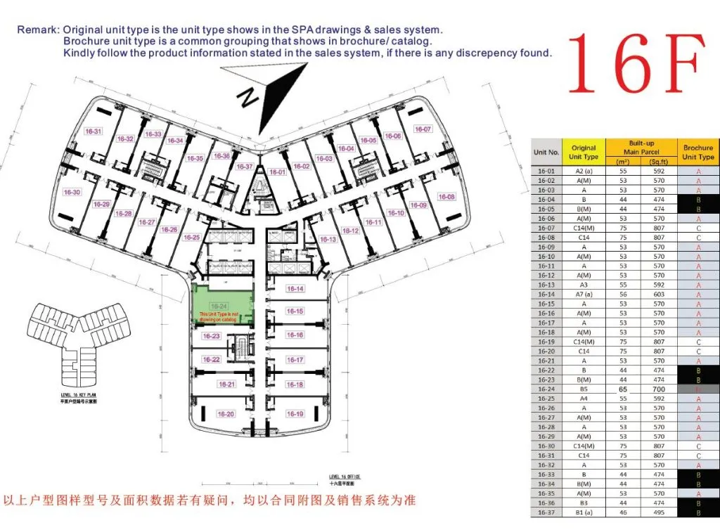 Giới thiệu tổng thể mặt bằng tầng Officetel Forest City Landmark Building