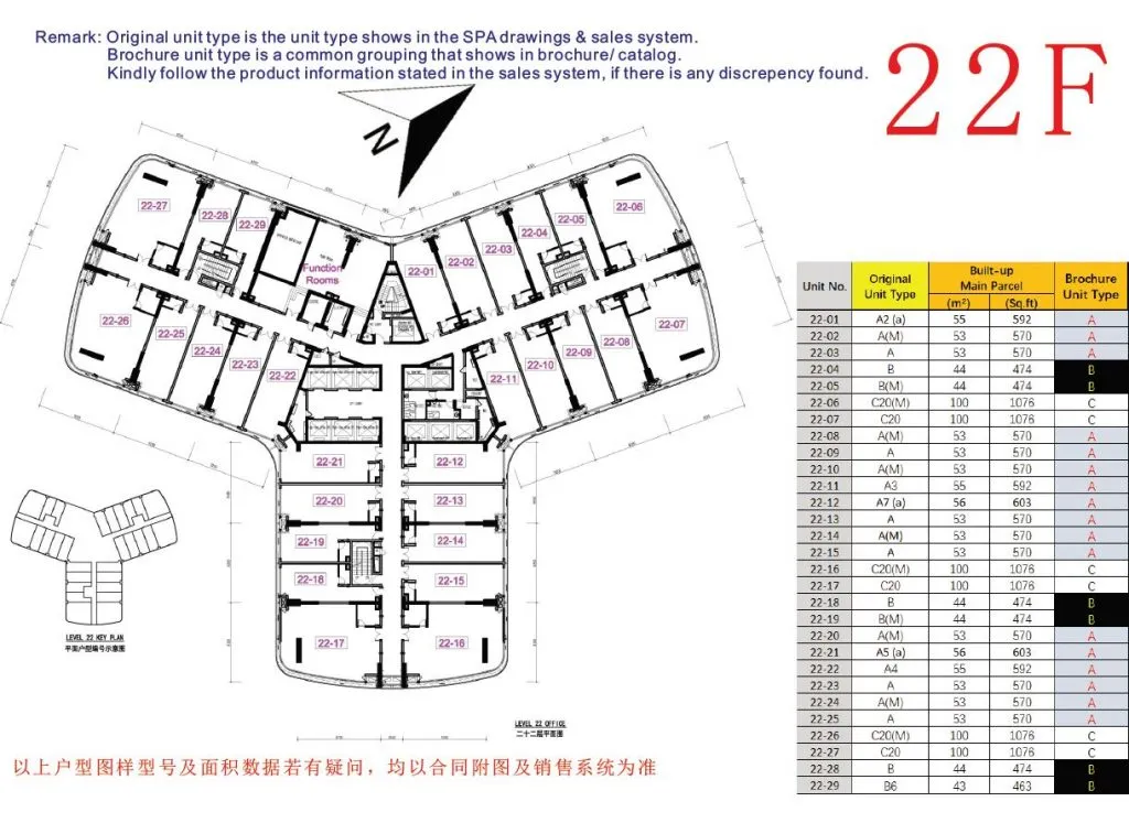 Giới thiệu tổng thể mặt bằng tầng Officetel Forest City Landmark Building