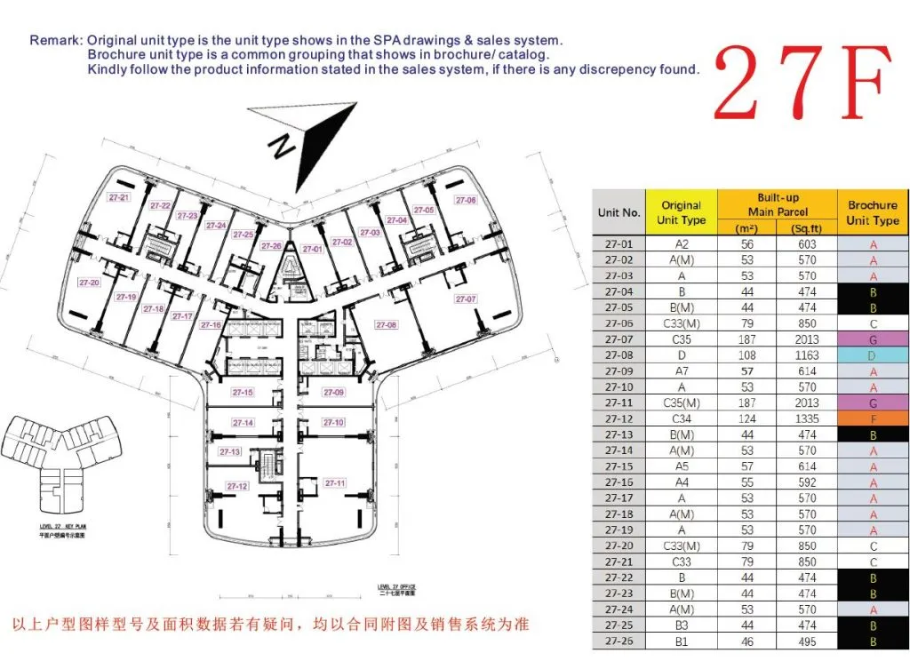 Giới thiệu tổng thể mặt bằng tầng Officetel Forest City Landmark Building
