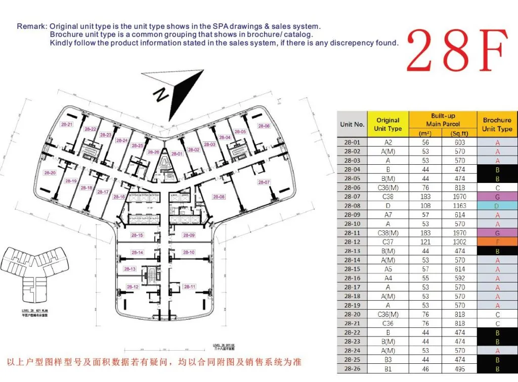 Giới thiệu tổng thể mặt bằng tầng Officetel Forest City Landmark Building
